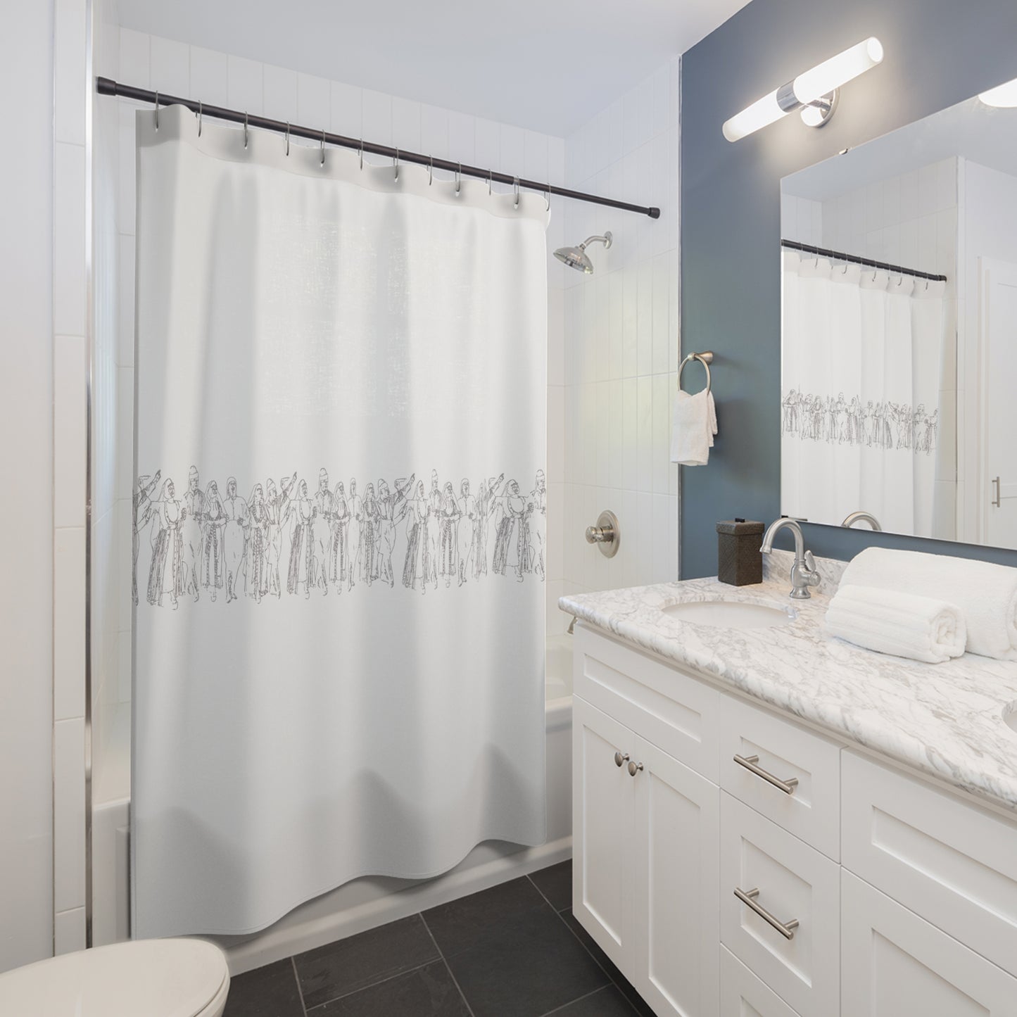 Artistic Shower Curtain with Elegant Design - Perfect for Home Decor