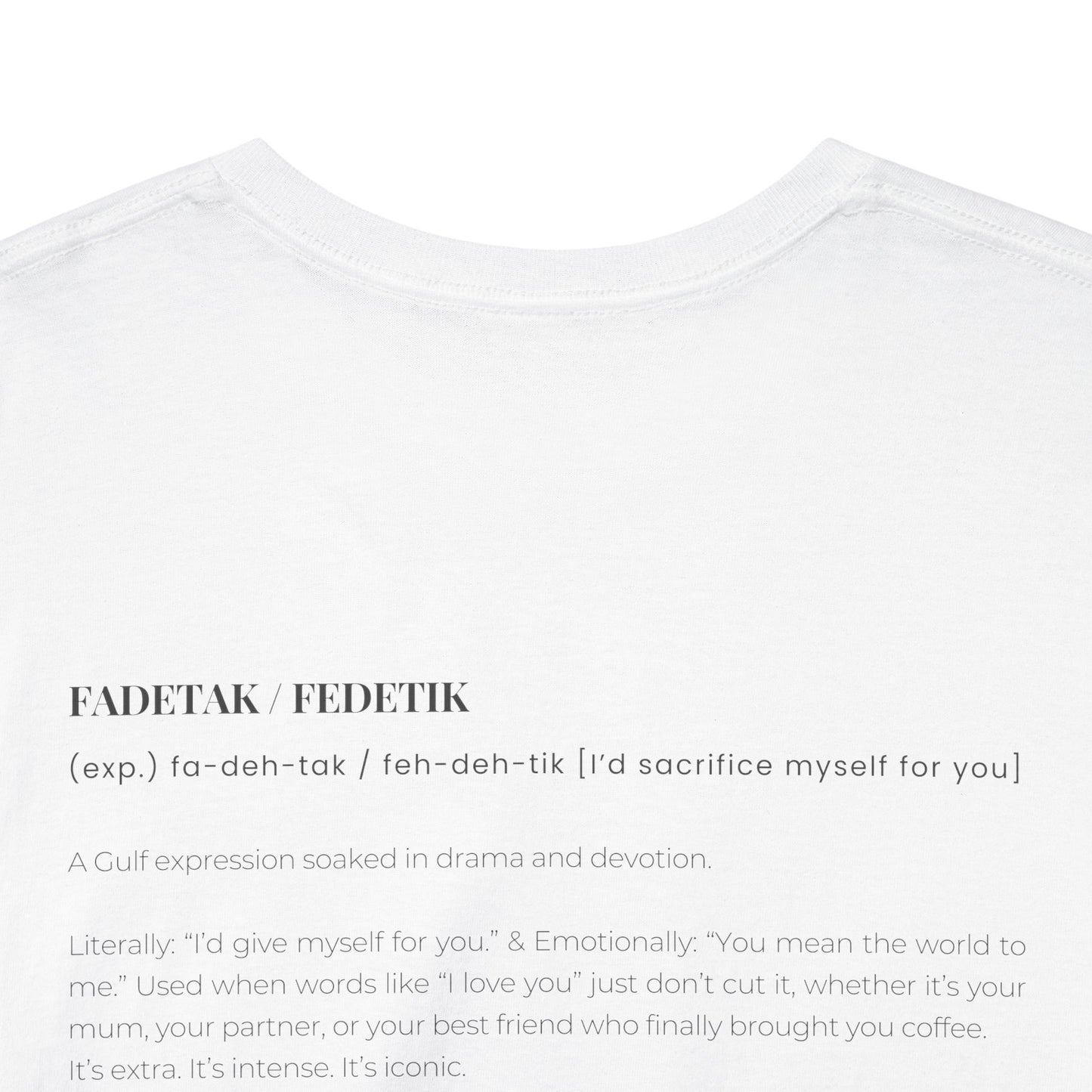 Arabic 101 "Fadeetek" Unisex Tee