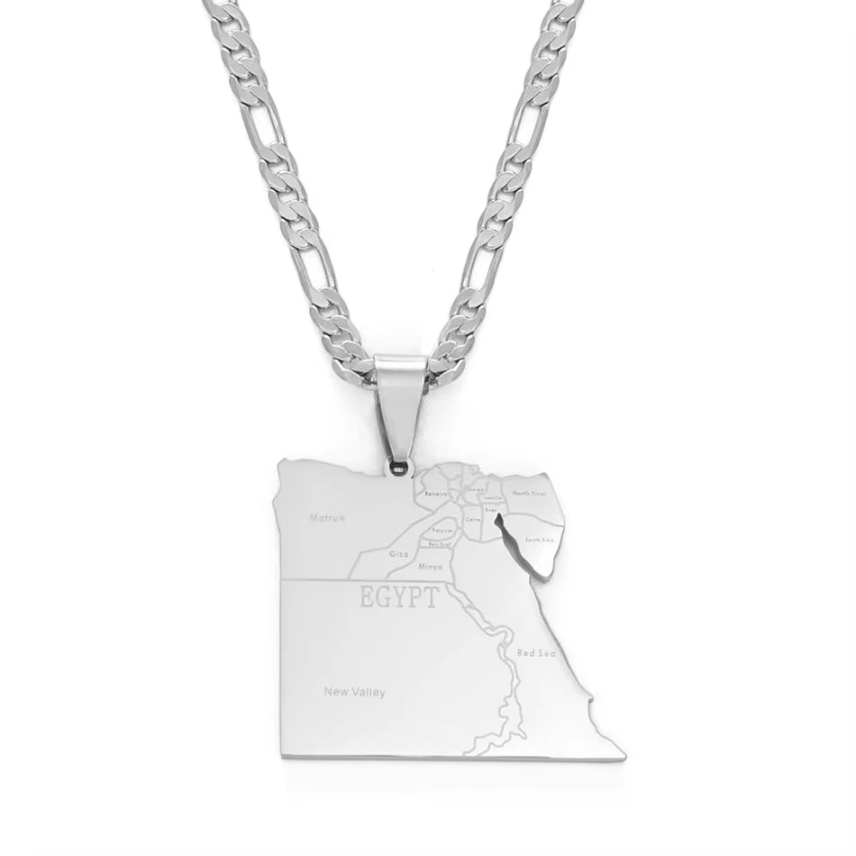 Egypt Map Pendant Necklaces